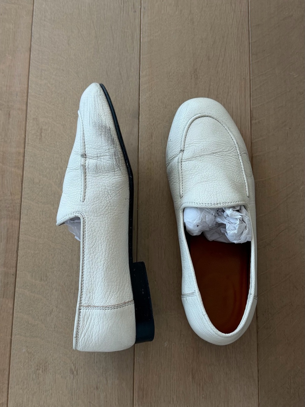 The Row White Leather Loafers for Women，Size 37 - Picture 3 of 5